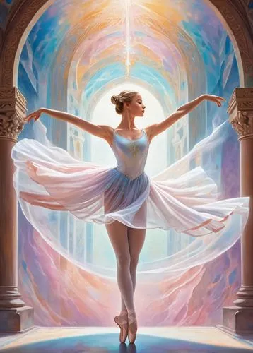 ballet dancer,ballerina girl,sylphs,ballerina,eurythmy,harmonix,Illustration,Realistic Fantasy,Realistic Fantasy 42