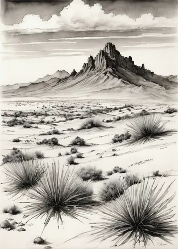 desert desert landscape,desert landscape,desert plants,arid landscape,desert plant,mesquite flats,mojave desert,capture desert,joshua trees,desert background,the desert,mojave,stone desert,sonoran desert,elymus repens,desert,desert flower,barrel cactus,arid land,cactus line art,Illustration,Paper based,Paper Based 30