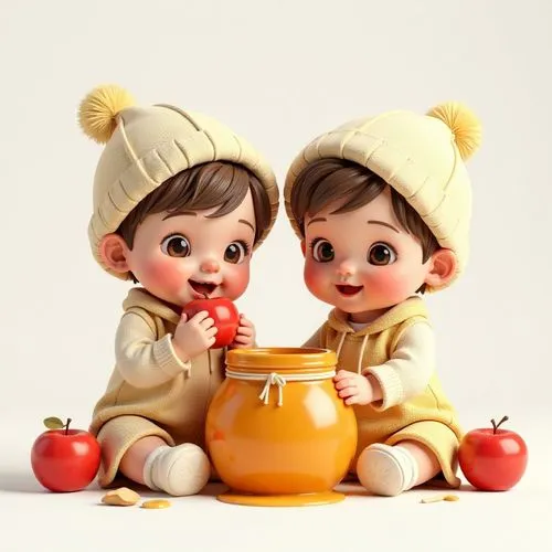 kewpie dolls,monchhichi,apple pair,piccoli,golu,cute cartoon image