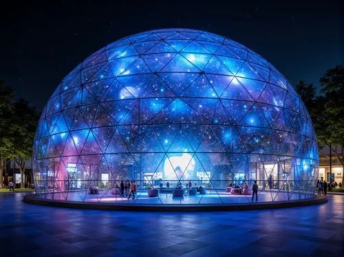 musical dome,epcot ball,zeil,water cube,prism ball,futuroscope,planetarium,fulldome,ball cube,ozeaneum,the globe,melkweg,globen,mvrdv,universum,mirror ball,walt disney center,disco ball,thyssenkrupp,perisphere