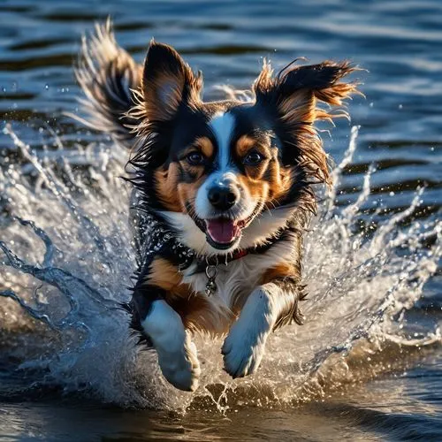 dog in the water,running dog,dog running,surfdog,australian shepherd,splaying,Photography,General,Natural