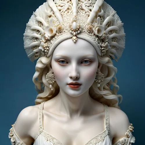 white lady,porcelain dolls,headpiece,porcelaine,headdress,porcellian,Photography,Artistic Photography,Artistic Photography 14