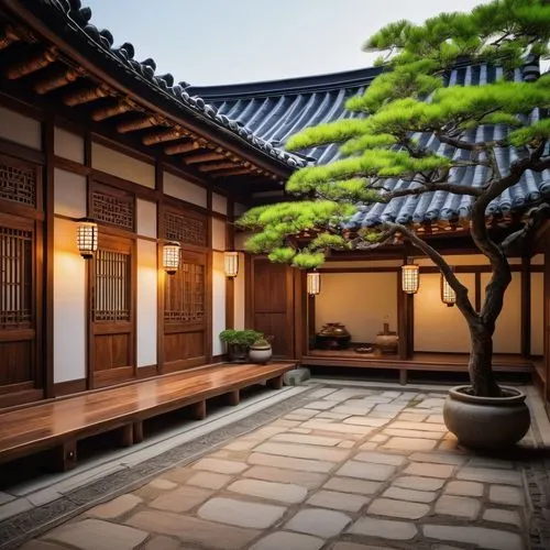 hanok,japanese-style room,ryokan,ryokans,dojo,asian architecture,teahouse,teahouses,courtyard,goryeo,gudeok,chanoyu,traditional house,heian,inside courtyard,dongbuyeo,gion,kyoto,courtyards,roof landscape,Conceptual Art,Oil color,Oil Color 01