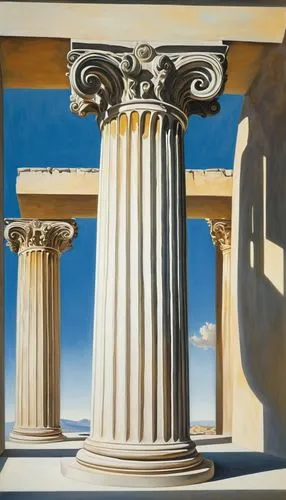 doric columns,pillar capitals,columns,peristyle,pillars,greek temple,zappeion,doric,three pillars,columned,roman columns,pillar,colonnades,corinthian order,colonnaded,house with caryatids,panathenaic,neoclassicism,caryatids,palladian,Art,Artistic Painting,Artistic Painting 20