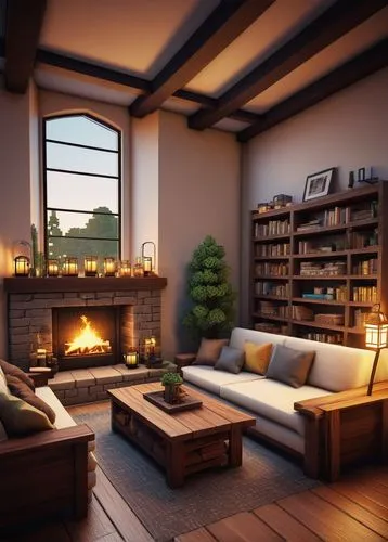 fireplace,fire place,fireplaces,modern living room,living room,livingroom,wooden beams,loft,sitting room,bookcases,coziness,family room,3d rendering,inglenook,apartment lounge,home interior,bookshelves,attic,modern room,coziest,Photography,Black and white photography,Black and White Photography 10