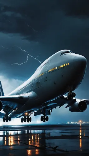 Write a suspenseful scene set inside a Boeing 747 during a severe thunderstorm.,boeing 747-8,boeing 747,boeing 747-400,b-747,airbus a380,747,jumbo jet,cargo aircraft,boeing 777,boeing 767,jumbojet,wid