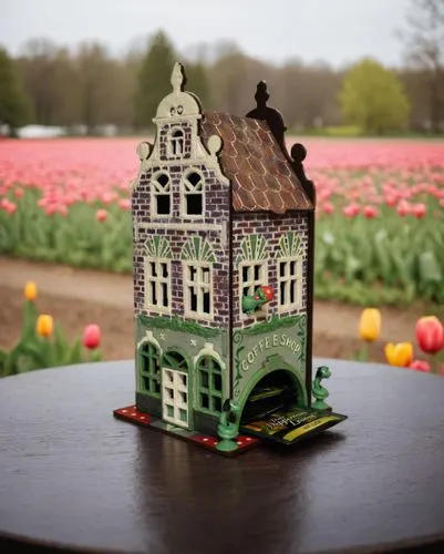 miniature house,fairy house,model house,keukenhof,insect house,bird house,fairy door,dolls houses,miniaturist,music box,wooden birdhouse,dollhouses,birdhouse,doll house,danish house,doll's house,little house,fairy tale castle,the gingerbread house,bee house,Small Objects,Outdoor,Tulips