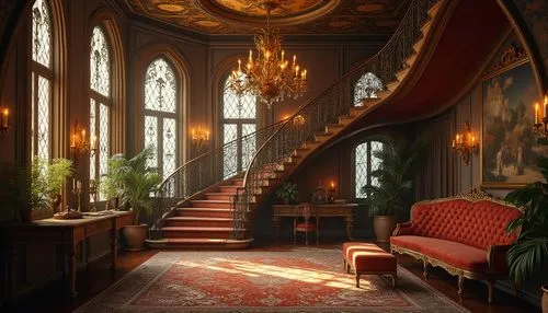 victorian room,staircase,foyer,ornate room,royal interior,entrance hall,victorian,hallway,emporium,staircases,upstairs,outside staircase,stairway,ornate,interiors,driehaus,biedermeier,parlor,lobby,dandelion hall,Photography,General,Realistic