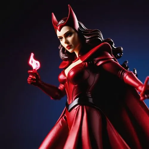 scarlet witch,darth talon,vax figure,queen of hearts,flickering flame,evil woman,3d figure,wanda,devil,fantasia,clove,symetra,cassiopeia,evil fairy,fantasy woman,marvel figurine,revoltech,sorceress,fire devil,red riding hood,Unique,3D,Toy