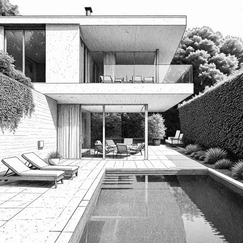 3d rendering,sketchup,neutra,lasdun,breuer,seidler,chipperfield,mid century modern,revit,eisenman,corbu,eichler,mid century house,landscaped,mies,renderings,render,garden elevation,landscape design sydney,midcentury,Design Sketch,Design Sketch,Detailed Outline