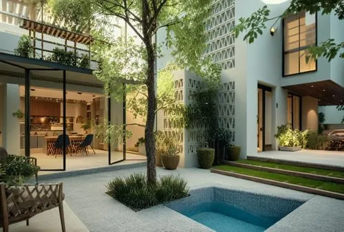 a modern looking house with a large backyard area,garden design sydney,landscape design sydney,landscape designers sydney,sathorn,landscaped,andaz,Photography,General,Cinematic