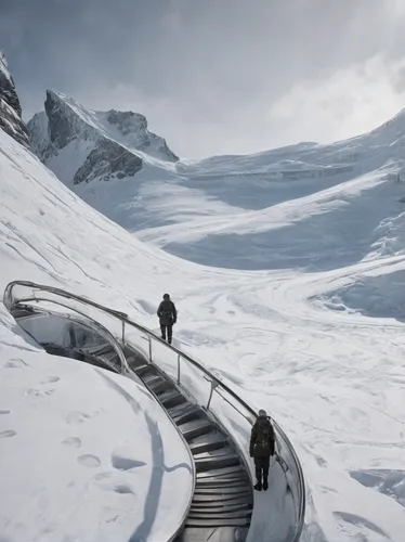 winding steps,ski mountaineering,steep,ski jumping,stairway to heaven,snow slope,entrance glacier,titlis,avalanche protection,alpine crossing,ski jump,snow landscape,ortler winter,stelvio,schilthorn,snow trail,winners stairs,cable skiing,stairs,laax,Conceptual Art,Sci-Fi,Sci-Fi 24