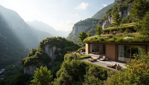 house in mountains,house in the mountains,amanresorts,huashan,wudang,hushan,tigers nest,mountain huts,wenchuan,guizhou,huangshan,shaoming,cliffside,taroko,huangshan mountains,beautiful home,luxury hotel,zhangjiagang,huadong,zhangjiajie