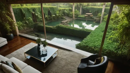 luxury living room
,japanese-style room,bamboo curtain,landscape designers sydney,tree house hotel,landscape design sydney,great room,luxury bathroom,eco hotel,bamboo plants,ryokan,green living,modern