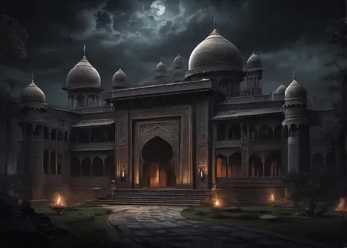 mortuary temple,hall of the fallen,build by mirza golam pir,grand mosque,ramadan background,mosques,islamic architectural,shahi mosque,taj-mahal,house of allah,white temple,mausoleum ruins,marble palace,big mosque,haunted cathedral,ghost castle,tajmahal,world digital painting,temple fade,ancient city,Conceptual Art,Fantasy,Fantasy 34