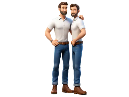 derivable,3d rendered,custom portrait,gay couple,husbandmen,3d render,dad and son,3d model,lumbermen,two people,man and boy,sfm,kovic,scottoline,jeans background,father and son,shippan,kogan,dyle,3d rendering,Unique,3D,3D Character