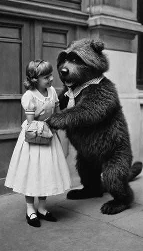 vintage 1950s,bearskin,vintage children,vintage boy and girl,bear market,scandia bear,nordic bear,animals play dress-up,great bear,bear teddy,little bear,left hand bear,cute bear,1950s,bear,baby and teddy,zoo pilsen,vintage halloween,slothbear,monchhichi,Photography,Black and white photography,Black and White Photography 10