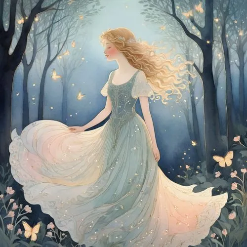 faerie,galadriel,ballerina in the woods,peignoir,fairy queen,fairie,faery,finrod,the snow queen,fairy tale character,rosa 'the fairy,persephone,fairy,fairy forest,margaery,imbolc,fairy tale,enchanted,melian,amalthea,Art,Classical Oil Painting,Classical Oil Painting 30