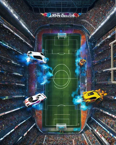 soccer field,sports game,game car,demolition derby,soccer-specific stadium,stadium,shot on goal,fifa 2018,stadium falcon,playing field,multi-sport event,car racing,football stadium,football field,car race,arena,score a goal,football pitch,car races,motorsports,Conceptual Art,Graffiti Art,Graffiti Art 02