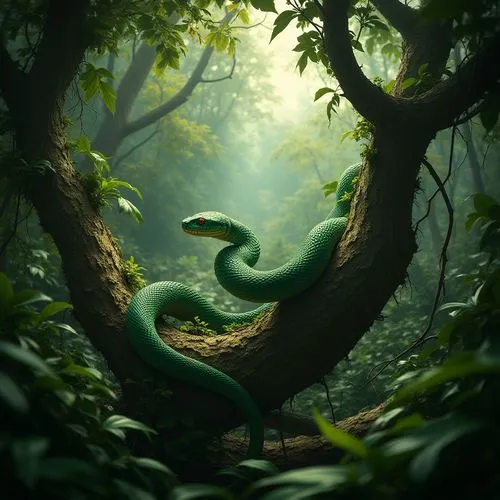 forest dragon,green python,green wallpaper,green snake,green tree python,emerald lizard