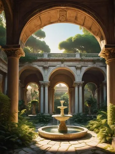 dorne,secret garden of venus,cochere,rosarium,backgrounds,rivendell,garden of the fountain,symphonia,jardiniere,artemis temple,gardens,giardino,pergola,arcadia,cartoon video game background,water palace,naboo,rome 2,panagora,neoclassical,Conceptual Art,Daily,Daily 15