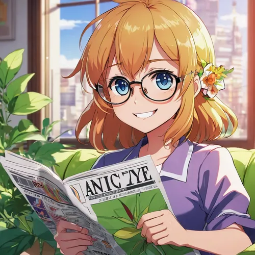 reading glasses,with glasses,reading the newspaper,blonde sits and reads the newspaper,glasses,bookworm,reading,girl studying,book glasses,newspaper reading,honoka,holding flowers,spectacles,newscaster,darjeeling,relaxing reading,tutor,lotte,meteora,honolulu,Illustration,Japanese style,Japanese Style 03