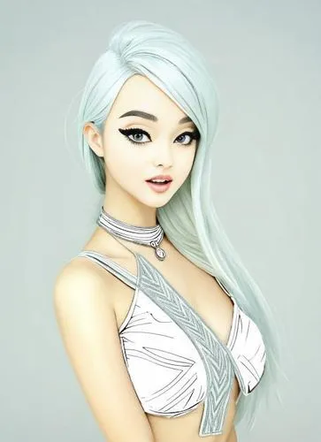 derivable,bjd,ssx,kida,dressup,tera,mmd,ice queen,eira,winterblueher,vladislaus,mirifica,pale,mabinogi,tatarella,anime 3d,lyria,kerli,ororo,zindler,Female,Central Asians,Straight hair,Youth adult,Ecstatic,Pure Color,Light Grey