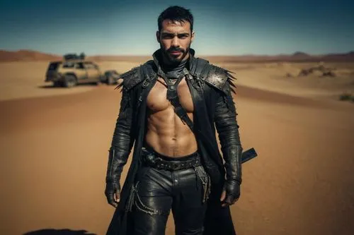 mad max,viewing dune,desert background,dune,capture desert,nomad,desert fox,sahara,desert,male character,dune 45,terminator,sahara desert,male model,leather texture,alien warrior,leather,the desert,sikaran,dubai desert