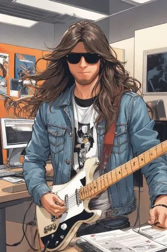 ellefson,kempainen,yngwie,geddy,hanneman,holopainen,rocksmith,metalhawk,rocksavage,goertzel,mustaine,metalocalypse,guitarist,cobain,whitesnake,slash,metheny,shredding,portnoy,riffs,Digital Art,Comic