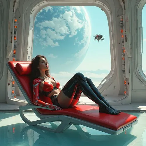 spaceship interior,space tourism,space capsule,sky space concept,recline,microaire,Conceptual Art,Fantasy,Fantasy 31