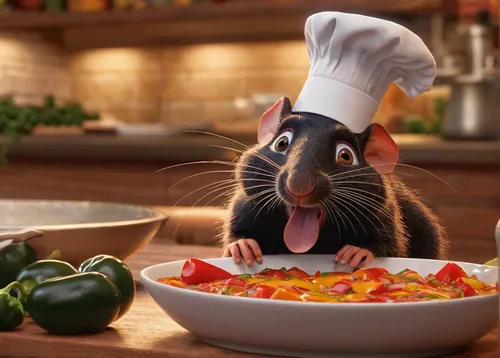 ratatouille,mouse bacon,rat,color rat,capellini,tom and jerry,chef,year of the rat,rataplan,rodents,rat na,mice,rodent,mouse,slow cooker,caponata,opossum,musical rodent,gerbil,rodentia icons,Photography,General,Commercial