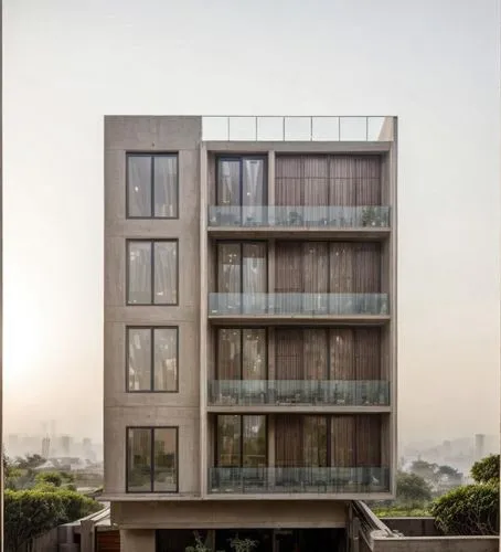 glass facade,block balcony,residential tower,an apartment,mumbai,residential building,residential,apartment building,facade panels,build by mirza golam pir,cubic house,shared apartment,appartment buil