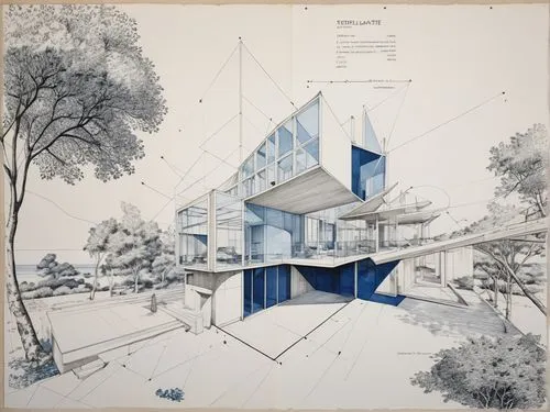 archigram,seidler,corbu,tonelson,eisenman,hejduk,rietveld,docomomo,eichler,neutra,crittall,halderman,habitat 67,cantilevers,utzon,lasdun,glucksman,shulman,sheeler,unbuilt,Unique,Design,Blueprint