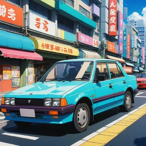 shakotan,daihatsu,wanganella,isuzuki,nihondaira,crx,Illustration,Japanese style,Japanese Style 03