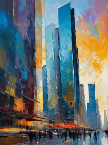 cityscape,city scape,cityscapes,skyscrapers,colorful city,levinthal,world digital painting,cityzen,city skyline,richter,urban landscape,new york skyline,manhattan,skyscraping,metropolis,tall buildings,kinkade,skycraper,fearnley,skylines,Conceptual Art,Oil color,Oil Color 20