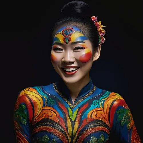 bodypainting,body painting,bodypaint,neon body painting,vietnamese woman,asian costume,asian woman,body art,mongolian girl,mulan,face paint,oriental girl,face painting,geisha,inner mongolian beauty,japanese woman,maiko,geisha girl,khamti,pintados,Photography,Documentary Photography,Documentary Photography 21