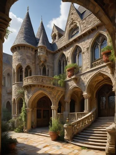 fairy tale castle,chateau,fairytale castle,chateaux,castlelike,theed,castle of the corvin,castle,hotel de cluny,castel,greystone,gold castle,medieval castle,alcazar,stone palace,persian architecture,mansion,chateauesque,bethlen castle,rocamadour,Conceptual Art,Oil color,Oil Color 18