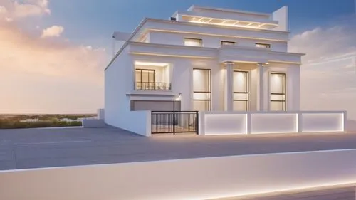 leds, elegant, keep the original 
,house with caryatids,3d rendering,block balcony,modern house,mykonos,sky apartment,model house,doric columns,greek temple,build by mirza golam pir,render,luxury real