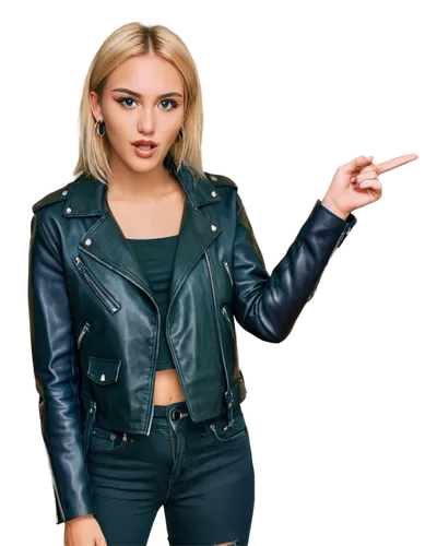 leather jacket,ariela,portrait background,perrie,kiernan,lapsley,jemma,kke,jacket,leather,scarlett,black leather,pleather,jodie,gyda,black background,blonska,brynn,holding a gun,crankily,Art,Classical Oil Painting,Classical Oil Painting 33