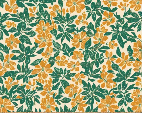 Cultivate by Bonnie Christine for Art Gallery Fabrics,orange floral paper,flowers pattern,floral digital background,vintage anise green background,seamless pattern,tropical floral background,floral ba