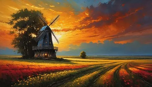 dutch windmill,windmill,dutch landscape,molen,old windmill,farm landscape,wind mill,rural landscape,the windmills,historic windmill,moulin,windmills,holland,home landscape,landscape background,netherland,the netherlands,red barn,farm background,meadow landscape,Conceptual Art,Oil color,Oil Color 06