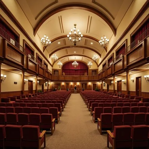 Auditorium Streamline Moderne Style Building Design Ideas