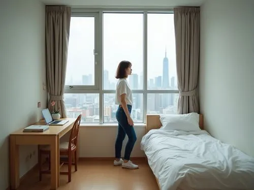 modern room,bedroom,empty room,shared apartment,room,apartment,one room,an apartment,guest room,woman on bed,girl in a long,guestrooms,hotel room,roominess,bedroom window,roomier,dorm,dormitory,sleeping room,sky apartment,Photography,General,Realistic