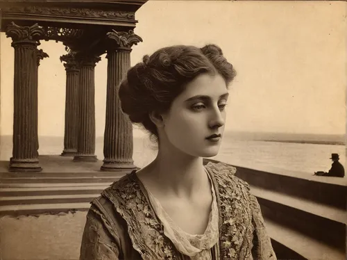 vintage female portrait,ethel barrymore - female,vintage woman,charlotte cushman,art nouveau,victorian lady,young woman,art deco woman,portrait of a girl,mary pickford - female,portrait of a woman,hallia venezia,la violetta,caryatid,mucha,miss circassian,young lady,girl in a historic way,woman portrait,lillian gish - female,Photography,Black and white photography,Black and White Photography 15