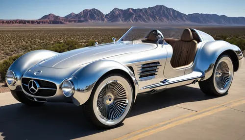 An artistic reimagining of the Benz Patent-Motorwagen as a futuristic concept vehicle, inspired by the works of Syd Mead and H.R. Giger, featuring sleek metallic curves, neon underlighting, and advanc