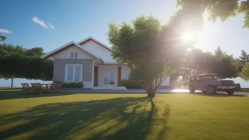 3d rendering,render,summer cottage,3d rendered,3d render,small house,Photography,General,Realistic