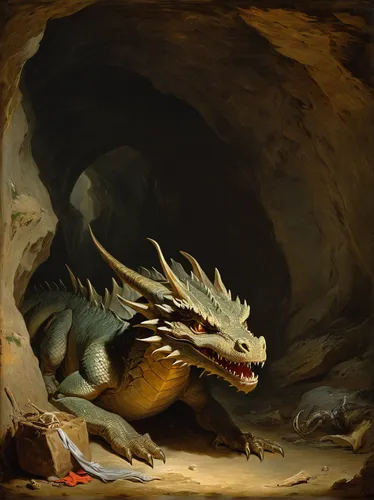 painted dragon,draconic,dragon,golden dragon,wyrm,dragon li,dragon of earth,cynorhodon,forest dragon,basilisk,coast horned lizard,kobold,dragons,horned lizard,dungeons,heroic fantasy,dragon lizard,fire breathing dragon,cave of altamira,dragon slayer,Art,Classical Oil Painting,Classical Oil Painting 35