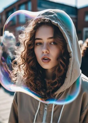 girl with speech bubble,bubble blower,bubble,soap bubble,soap bubbles,lensball,Photography,Documentary Photography,Documentary Photography 23