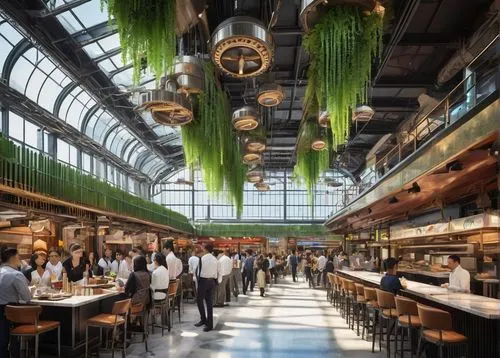 eataly,packinghouse,meatpacking,mercat,carreau,wintergarden,brasserie,new york restaurant,boqueria,brasseries,upper market,alexandrium,meatpacking district,samaritaine,greenhaus,eveleigh,restaurant bern,mercado,spitalfields,halles,Conceptual Art,Fantasy,Fantasy 25