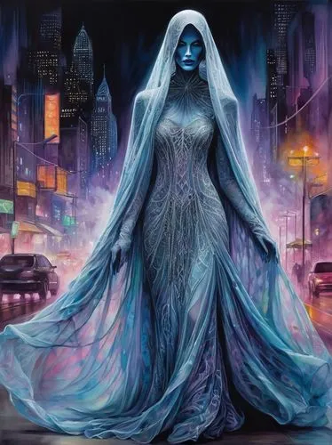 the snow queen,ice queen,celestina,blue enchantress,suit of the snow maiden,white rose snow queen,Illustration,Paper based,Paper Based 24